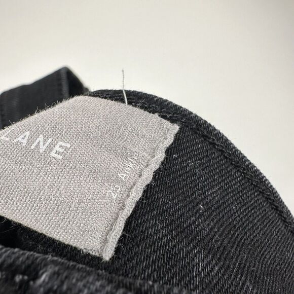 Everlane Authentic Stretch Black Mid Rise Skinny Black Jeans Womens Sz 25 Ankle - Picture 6 of 8